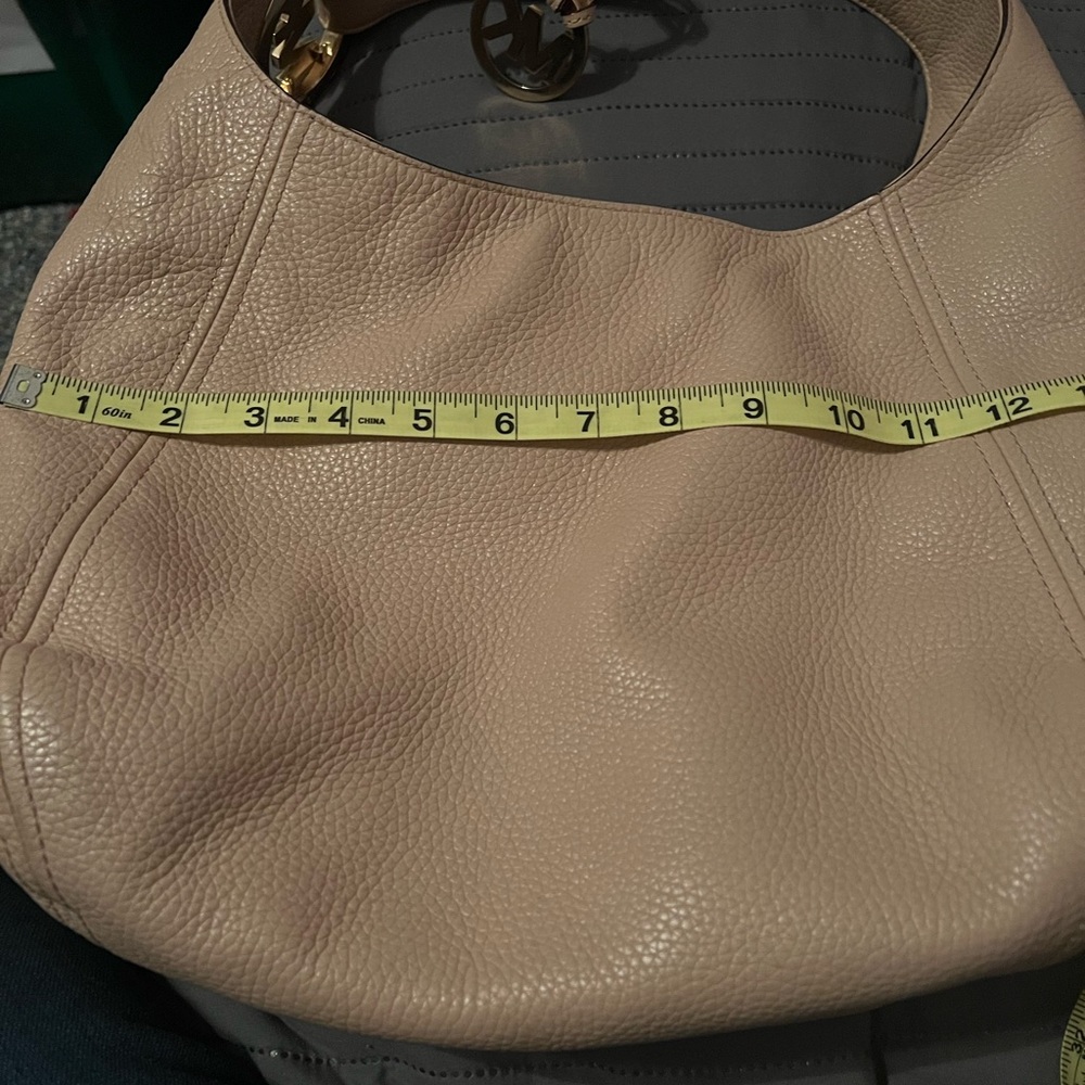 Michael Kors Fulton Large Hobo Shoulder Bag Pebble Leather MK Purse - Picture 9 of 13
